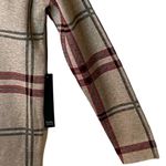 Nicole Miller  Womens Sweater Size S Tan Red Long Sleeve Oversized Mock NWT Photo 3