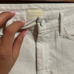 Mother High Waisted Looker Ankle Fray Jeans in Stayin’ Alive White Photo 4