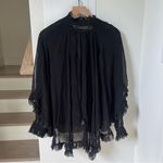 Zimmermann NWT  Illuminate Cape Shirt in Black 1 AU / 6 US Photo 5