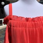 cupio NWT NEW  Coral Pleated Cold Shoulder Top M Photo 2
