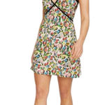 Nasty Gal NWT Contrast Binding Abstract Floral Print Flirty Mini Dress Size 4 Photo 0