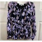 Diane Von Furstenberg ✨ Jacie Floral Tie-Neck Silk Sz Medium Blouse✨ Photo 8