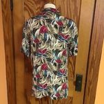 Vtg Bright 90s tropical floral button down shirt Photo 7