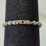 7" Sterling Silver Round Marcasite Stone Link Tennis Bracelet Photo 3