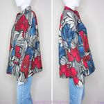 Afred Dunner women's cotton blend floral print zip up blazer jacket, size 16 Gray Photo 3