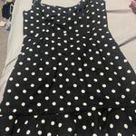 Privacy Please  Lily Mini Dress Size S Black Polka Dot Ruffle Sleeveless Linen Photo 11
