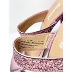 Abound  Sandals Womens Size 5 Pink Carina Glitter Slip On Open Square Toe Heels Photo 6