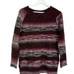 Harley Davidson Wool Blend Marl Knit Raglan Sleeve Sweater Maroon Grey XS Photo 0