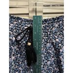 No Boundaries  Boho Blue/Pink Floral Shorts Size XXL Fringe Smocked Tie Waist Photo 1