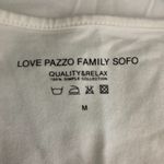 Love Pazzo Family Sofo Short Sleeve T Shirt M White Stretch Knit Scoop Neck Size M Photo 5