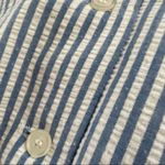 Vintage 80s Serbin Petite Seersucker Stripe Shirt Dress M 8 Blue Size 8P Photo 7