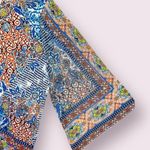 Chico's Chico’s 3/4 Bell Sleeve, V-neck Florentine Tiles Top - size 2 (L/12) Photo 3