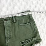 Free People  Olive Green Loving Good Vibrations Cut Off Boho Denim Shorts 29 Photo 5