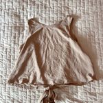 Calia by Carrie Underwood Tan Ribbed Tie Back Tank Top Size XS Photo 0