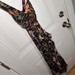 Anthropologie Maeve Gabriella Elegant Floral Black Maxi Dress XXSP Photo 4