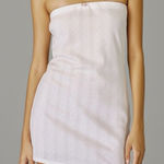 With Jean WITH JÉAN Frankie Strapless Mini Dress, White Pointelle, Medium Photo 0