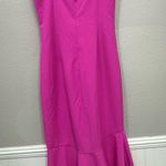 Bardot NWT  ‘Lisandra’ Shock Pink Magenta Ruffle Midi Dress- Size 6 Photo 4