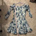 Gap x LoveShackFancy Girl’s Blue Floral Mini Dress Xxl Photo 9