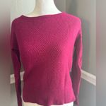 Loft Ann Taylor Merino Wool Magenta Perforated Sweater Women’s Top Blouse XS Photo 1