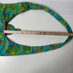 VTG Colorful Tie Dye Bag Tropical‎ Flowers Purse Flower Button Fabric Beach Boho Green Photo 6