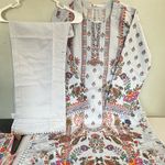 Pakistan designer 3 peace suit size 8 Gray Photo 1