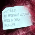 NEW PLUSH SLIPPERS BURGUNDY SLIP Photo 5