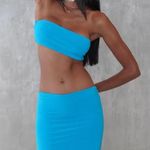 Meshki Mackenzie Bandeau Cyan Blue Photo 4