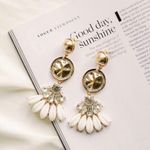 Gold bridal crown and matching earrings Photo 0