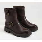 Sam Edelman  Kinsley Slouch Motorcycle Boot Size 6 Warm Cocoa Brown Leather‎ Photo 9