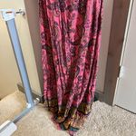 Maurice's NWT  High Low Midi Dress Paisley Floral V-Neck Boho Pink‎ Strappy XXL Photo 7