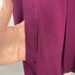 BDG  Size L Tunic Top Fuchsia Sleeveless V-neck Pleated Front Long Blouse Pockets Photo 4