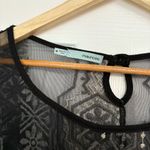 Maurice's Maurice’s Black Mesh Embroidered Fringe‎ Top Size Medium Photo 7