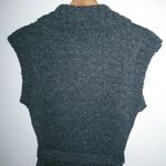 BKE  S Smart Knit Sleeveless Button Accent Belted Cardigan Sweater in Graphite Photo 7