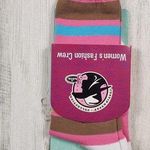 Justin NWT Boots Fashion Cushioned Sole Striped Crew Socks Women's Size Small Photo 0