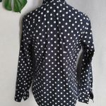 Tommy Hilfiger Timmy Hilfiger Navy Blue White Polka Dot Button Down Shirt Photo 5