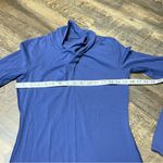 Lululemon  Ethereal Long Sleeve High Neck Stretch Gatsby Blue Stretch Top Size 6 Photo 4