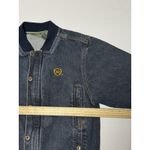 Rocawear Vtg Y2K  534 Womens Varsity Denim Jacket Embroidered Zip Up Size Small Photo 7