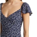 Reformation New! Baxley Midi Dress Dark Blue Photo 3