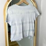Aerie blue tie dye cropped keyhole tie front top Photo 3