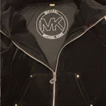 Michael Kors Velour Velvet Bomber Track Jacket Photo 6