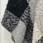 Woolrich Black Charcoal Light Gray Plaid Nubby Material Poncho Shrug - One Size Photo 8