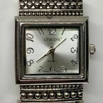 Chico's Chico’s women’s quartz analog cuff bracelet watch 25mm silver tone gray stones s Photo 1
