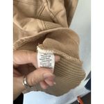 Bucket List Hoodie Womens Small Tan Pullover Snap Neck Ribbed Hem Thumbholes Photo 4