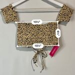 Xhilaration Women’s Smocked Underwire Bandeau Bikini Swim Top Animal Print NWT Photo 8