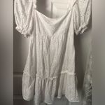 H&M babydoll eyelet puffy sleeves mini dress, size medium Photo 3