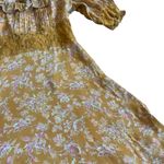 Free People Lucie Mini Dress Golden Coin Combo Floral Print Lace Size 8 Women's Photo 6