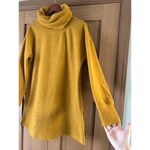 THML Cowl Neck Tunic Sweater Golden Mustard Yellow Women’s size Medium Photo 2