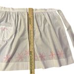 Handmade Vintage White Half Apron w/ Pink Embroidery –  – Women’s Kitchen Photo 6