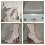 Cape Robbin NWT NIB Fay - 1 light pink blush patent boots with lucite heel size 9 Photo 4