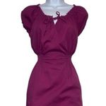 Y2k magenta babydoll milkmaid style tie front blouse Purple Size M Photo 0